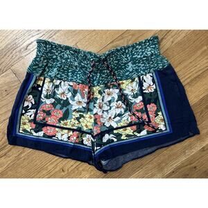 Women’s HEI HEI Floral Lotus Drawstring Waist Shorts Size S *A4